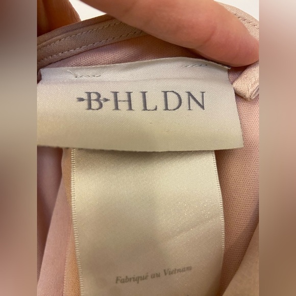 BHLDN Cali Satin Charmeuse Cowl Neck Midi Dress Blush Pink Size 4 - Picture 7 of 11